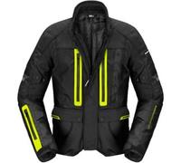 Spidi Traveler 3 Evo H2Out impermeabile Moto Tessile Giacca, nero-giallo, taglia 6XL