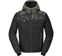Spidi Evo Sport Felpa con cappuccio da moto, nero-verde, taglia M per maschi