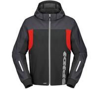 Giacca in Tessuto Spidi Hoodie H2Out 2 Nero Antracite Rosso Fluo S