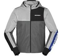 Spidi Net Felpa con cappuccio da moto, nero-grigio-blu, taglia M per maschi