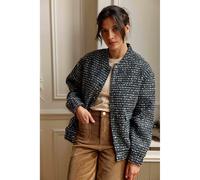 Giacca in tweed dal taglio ampio, VESPER Blu 1(S) Tinta unita