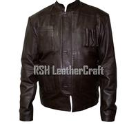 Giacca in vera pelle marrone scuro Han Solo Star Wars The Force Awakens