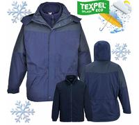 Portwest S570NARXL Giacca 3 in 1 Aviemore, Blu Navy/Azzurro, XL
