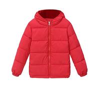 Giacca Invernale Bambini Maglione Bambino Ragazzi Inverno Giacca Calda Capispalla Solidi Cappotti Con Piumone Outwear, Colore: rosso, 3-4 Anni