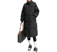 Giacca invernale da donna, casual, lunghezza al ginocchio, con cappuccio e | Copertura al ginocchio, cerniera completa con colletto rialzato, cappuccio attaccato, ampie tasche laterali.