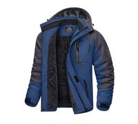 Giacca invernale da sci da uomo, resistente all'acqua e antivento, imbottita termicamente, con cappuccio, 4 tasche, parka adatto per escursionismo, campeggio, arrampicata e sci L,M,S,XL,XXLLettereTess