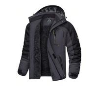 Giacca invernale da sci da uomo, resistente all'acqua e antivento, imbottita termicamente, con cappuccio, 4 tasche, parka adatto per escursionismo, campeggio, arrampicata e sci L,M,S,XL,XXLLettereTess