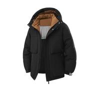 Giacca invernale da uomo calda parka invernale felpa con cappuccio giacca da lavoro a maniche lunghe giacca da mezza stagione con tasche e cerniera piumino autunno inverno cappotto uomo, O nero., 7XL