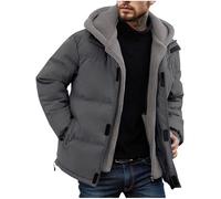 Giacca Invernale da Uomo con Cappuccio Lunga Parka imbottito in Cotone Caldo Piuminos Uomos Inverno Casual Cappottos Manica Lunga per All'Aperto Trekking Taglie Forti Moda Giaccas Tinta Unita