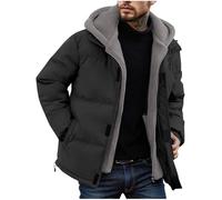 Giacca Invernale da Uomo con Cappuccio Lunga Parka imbottito in Cotone Caldo Piuminos Uomos Inverno Casual Cappottos Manica Lunga per All'Aperto Trekking Taglie Forti Moda Giaccas Tinta Unita