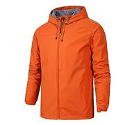 Giacca invernale da uomo, giacca a vento, giacca a vento da uomo, per ciclismo, arancione, parka pioggia, leggera, giacca a vento, giacca softshell impermeabile, impermeabile, giacca da trekking
