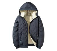 Giacca invernale da uomo giacca casual con cappuccio felpa comoda calda foderata in pile giacca di transizione ampia giacca piumino giacca softshell giacca trapuntata puffer jacket giacca a vento