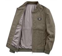Giacca invernale da uomo, per il tempo libero, giacca in corda, da uomo, Air Force, da baseball, da uomo, casual, vestibilità, cachi, 5XL