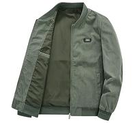 Giacca invernale da uomo, per il tempo libero, giacca in corda, da uomo, Air Force, da baseball, da uomo, casual, vestibilità, verde, 5XL