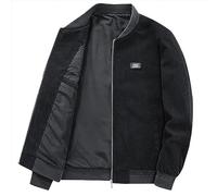 Giacca invernale da uomo, per il tempo libero, giacca in corda, da uomo, Air Force, da baseball, da uomo, casual, vestibilità, Nero , 5XL