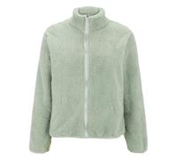 Giacca Invernale Donna Giacca in Pile Senza Cappuccio Leggera Oversize Giacche Corta con Zip Peluche Teddy Comodo Caldo Giubbino Casual Mezza Stagione Cappotti Trekking per La Casa E Il Tempo Libero