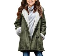 Giacca invernale foderata in sherpa per bambini, calda e di media lunghezza | Cappotti con zip intera per ragazzi e ragazze, antivento, casual, giacche in pile spesso, per passeggiate quotidiane, vacanze
