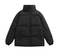 Giacca Invernale Uomo con Zip Casual Caldo Cappottos Manica Lunga Piuminos Trapuntato Senza Cappuccio Oversize Comodi Giaccas Antivento Inverno Uomos Taglie Forti Parka Tinta Unita per Trekking