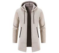 Giacca Inverno Uomo Chic Ed Elegante- Giacca Da Trekking Uomo Slim Outdoor Casual Manica Lunga Cerniera Per Autunno-Inverno In Lana A Maglia Manica Lunga 2026, grigio, L