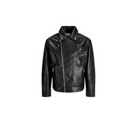 Jack & Jones, ,Jackets ,Uomo ,Nero ,L Giacca in pelle nera stile biker