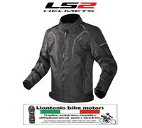 GIACCA JACKET MOTO LS2 SEPANG BLACK NERO/GRIGIO 4 STAGIONI