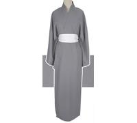 Giacca kimono donna giapponese con cintura bianca L: 135 cm grigio