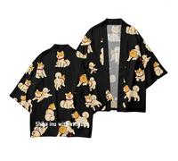 Giacca Kimono Haori Giapponese Shiba Inu Per Uomini E Donne Yukata Larga