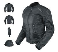 Ladies Textile Vented Motorcycle Motorbike Scooter Waterproof CE Armored Jacket