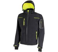 Giacca Lavoro Uomo Softshell Chiusura Zip Cappuccio Black Carbon Space