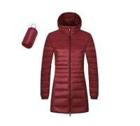 Giacca leggera da donna, per le mezze stagioni, taglie grandi, trapuntata, giacca slim fit, con cappuccio, antivento, calda, in tinta unita, elegante, casual, parka funzionale, Vino 5., 7XL