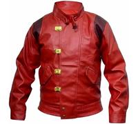 Giacca leggera da uomo in cotone rosso con logo Varsity Bomber, Pelle, L
