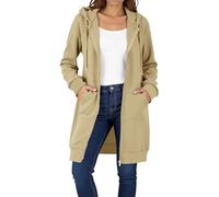 Giacca Lunga Donna Invernale in Pile Leggera Oversize Felpa con Zip e Cappuccio Giacche Imbottita Elegante Giacca Peluche Teddy Comodo Morbido Giubbino Trekking Manica Lunga Giubbotto Curvy Casa Caldo