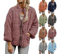 Giacca Lunga Donna Oversize, Giacca Donna Inverno Grande Taglia Cappotto con Tasca Cappotti Tinta Unita Casual Giacca Manica Lunga Abbigliamento Esterno Giacca Inverno Caldo Cappotto, azzurro, M