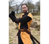 Medioevo Tunica Eckhart, mi-Parti, Giallo/Nero - Folder Coltello Pieghevole