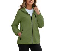 Giacca Mezza Stagione Donna Con Cappuccio Leggera Casual Con Custodia