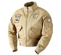 Giacca Militare Da Uomo Dell'aeronautica Militare Giacca Da Pilota Cappotto Giubbotto Bomber Militare Giacca Da Volo Cargo Khaki XXL