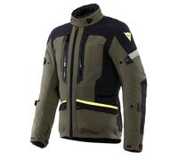 Dainese Mangen Absøluteshell, giacca tessile impermeabile 48 male Oliva/Nero/Giallo Fluo