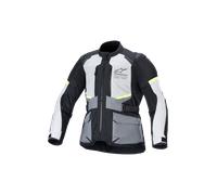 Alpinestars Andes Air, giacca tessile Drystar 3XL male Grigio Chiaro/Grigio Scuro/Nero/Giallo Fluo