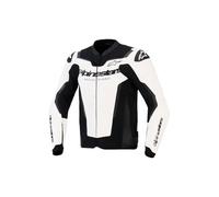 Giacca Pelle GP FORCE V2 LEATHER Bianco Nero ALPINESTARS - AN: 54