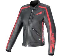 Giacca Moto Alpinestars In Pelle Stella Dyno - Nero/Rosso haute 31139241346