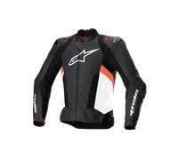 Giacca Pelle MISSILE V3 AIRFLOW Nero Bianco Rosso Fluo ALPINESTARS - AN: 50