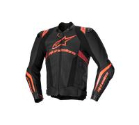 Alpinestars Giacca da Moto Missile V3 Ignition pelle traforata Nero/Rosso/Fluo Taglia 50 Uomo