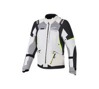 Alpinestars Stella Andes V4 Drystar impermeabile Giacca tessile moto da donna, nero-grigio-giallo, taglia S per donne