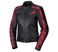 GIACCA MOTO Alpinestars Stella Dyno in pelle - Nero/Alta Rossa