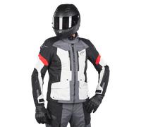 Giacca moto donna touring Alpinestars STELLA VALPARAISO V3 DRYSTAR 3 strati Grigio chiaro Grigio scuro Rosso XL
