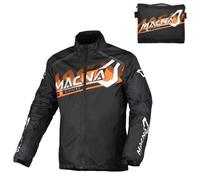 Macna Rainossi Giacca impermeabile per motociclette, nero-bianco-arancione, taglia XL per maschi