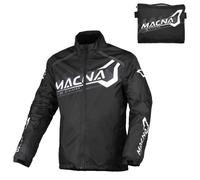 Macna Rainossi Giacca impermeabile per motociclette, nero-bianco, taglia M per maschi