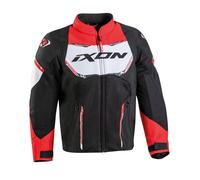 Giacca moto bambino estiva Ixon STRIKER AIR KID Nero Rosso Bianco 10anni