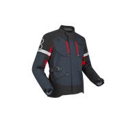 Bering Halifax 17353 impermeabile Giacca tessile moto, nero-grigio-rosso, taglia L per maschi