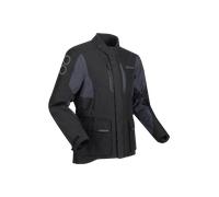 Bering Siberia impermeabile Giacca tessile moto, nero-grigio, taglia L per maschi